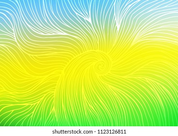 Light Blue, Yellow vector natural abstract template. Blurred decorative design in Indian style with Zen tangles. A new texture for your design.