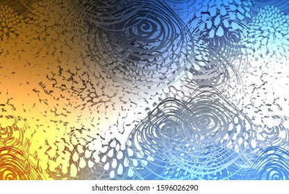 Light Blue, Yellow vector natural elegant pattern. flowers on elegant natural pattern with gradient. The doodle design can be used for your web site.
