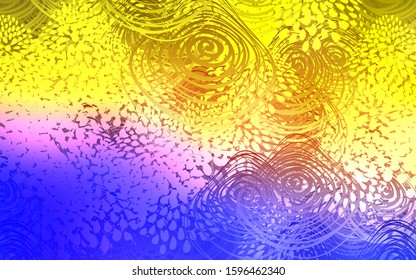 Light Blue, Yellow vector natural abstract template. A completely new color illustration in doodle style with flowers. The pattern can be used for heads of websites and designs.
