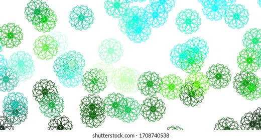 Diseño natural vectorial amarillo claro con flores. Ilustración simple de color con flores abstractas. Plan para la promoción del día de la mujer.