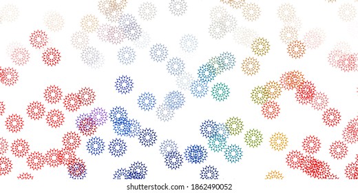 Azul claro, amarillo vectorial fondo natural con flores. Flores coloridas de estilo natural sobre un fondo sencillo. Mejor diseño para su negocio.