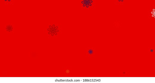 Azul claro, Rectación natural vectorial amarilla con flores. Flores coloridas de estilo natural sobre un fondo sencillo. Diseño inteligente para envolturas, fondos de pantalla.