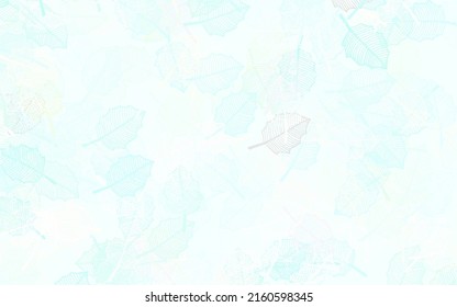 Light Blue, Yellow vector natural background with leaves. Creative illustration in blurred style with leaves, flowers. Hand painted design for web, wrapping.