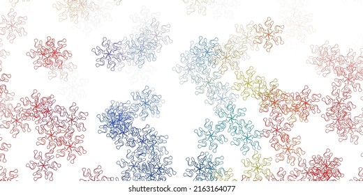 Light blue, yellow vector natural artwork with flowers. Simple colored illustration with abstarct flowers. Smart design for wrapping, wallpapers.