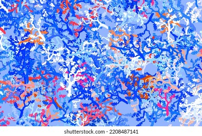 Light Blue, Yellow vector natural pattern with leaves, branches. Doodle illustration of leaves and branches in Origami style. Hand painted design for web, leaflets.