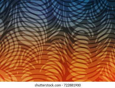 Light Blue, Yellow vector natural elegant template. Colorful illustration in abstract style with doodles and Zen tangles. The template can be used as a background for cell phones.