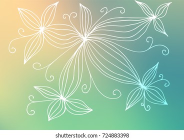 Light Blue, Yellow vector natural abstract texture. Colorful illustration in abstract style with doodles. The completely new template can be used for your brand book.