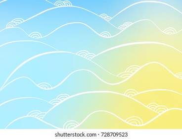 Light Blue, Yellow vector natural elegant texture. Brand-new colored illustration in blurry style with doodles. The best blurred design for your business.