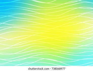 Light Blue, Yellow vector natural elegant pattern. A vague abstract illustration with doodles in Indian style. The template can be used as a background for cell phones.