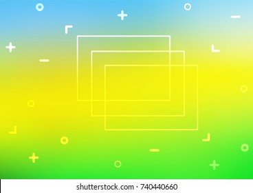 Light Blue, Yellow vector natural abstract pattern. Ethnic elegant natural pattern with gradient. The doodle design can be used for your web site.