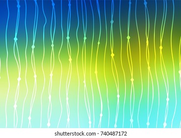 Light Blue, Yellow vector natural abstract texture. Brand-new colored illustration in blurry style with doodles. Brand-new style for your business design.