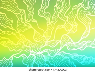 Light Blue, Yellow vector natural elegant pattern. An elegant bright illustration with lines in Natural style. The doodle design can be used for your web site.