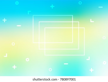 Light Blue, Yellow vector natural abstract template. Decorative shining illustration with doodles on abstract template. The pattern can be used for coloring books and pages for kids.