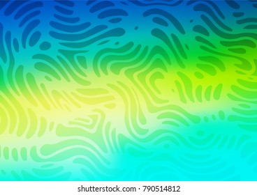 Light Blue, Yellow vector natural elegant texture. Ethnic elegant natural pattern with gradient. A completely new template for your business design.