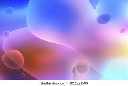 Light Blue, Yellow vector pattern with bent ribbons.