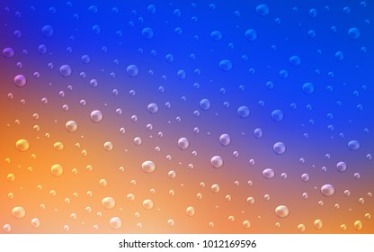 Light Blue, Yellow vector pattern with spheres. Illustration with set of shining colorful abstract circles. New design for ad, poster, banner of your website.