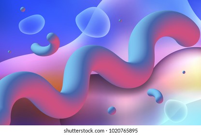 Light Blue, Yellow vector pattern with lines, ovals. Modern gradient abstract illustration with bandy lines. A completely new template for your business design.