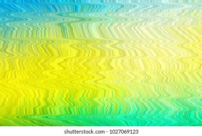 Light Blue, Yellow vector pattern with lava shapes. Modern gradient abstract illustration with bandy lines. Brand-new design for your ads, poster, banner.