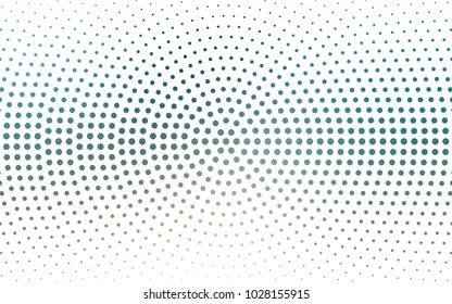 Light Blue, Yellow vector pattern of geometric circle shapes. Colorful mosaic banner. Geometric background with colored disks.