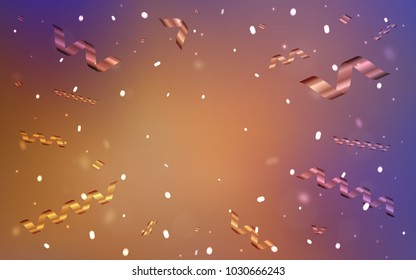 Light Blue, Yellow vector pattern with christmas ribbons. Modern geometrical abstract illustration with carnival ribbons. Beautiful design for your business advert of anniversary.