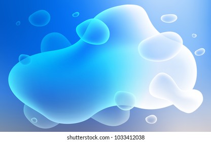 Light Blue, Yellow vector pattern with bubble shapes. Colorful abstract illustration with gradient lines. Brand-new design for your ads, poster, banner.