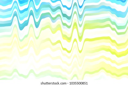 Light Blue, Yellow vector pattern with lamp shapes. A vague circumflex abstract illustration with gradient. New composition for your brand book.