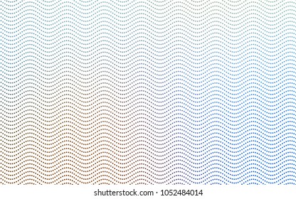 Light Blue, Yellow vector pattern with colored spheres. Geometric sample of repeating circles on white background in halftone style.