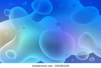 Light Blue, Yellow vector pattern with bent ribbons. A vague circumflex abstract illustration with gradient. The best blurred design for your business.