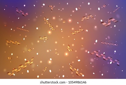 Light Blue, Yellow vector pattern with christmas ribbons. Modern geometrical abstract illustration with carnival ribbons. New design for ad, poster, banner of your Party.