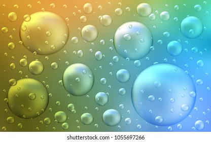 Light Blue, Yellow vector pattern with spheres. Abstract illustration with colored bubbles in nature style. The pattern can be used for beautiful websites.