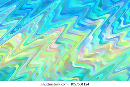 Light Blue, Yellow vector pattern with bent lines. An elegant bright illustration with gradient. The template for cell phone backgrounds.