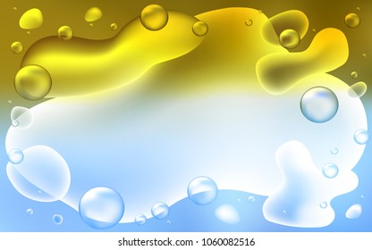 Light Blue, Yellow vector pattern with bubble shapes. Colorful abstract illustration with gradient lines. Memphis design for your web site.