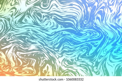 Light Blue, Yellow vector pattern with bubble shapes. A completely new color illustration in marble style. The best blurred design for your business.
