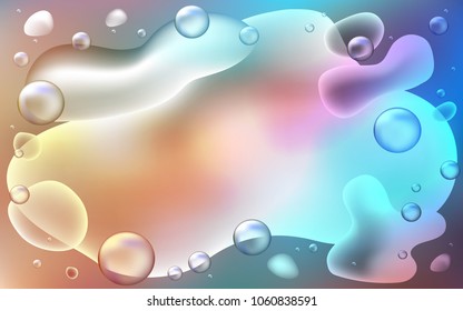 Light Blue, Yellow vector pattern with bent ribbons. Brand-new colored illustration in memphis style with gradient. The template for cell phone backgrounds.