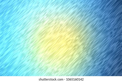 Light Blue, Yellow vector pattern with narrow lines. Modern geometrical abstract illustration with staves. The pattern can be used for busines ad, booklets, leaflets