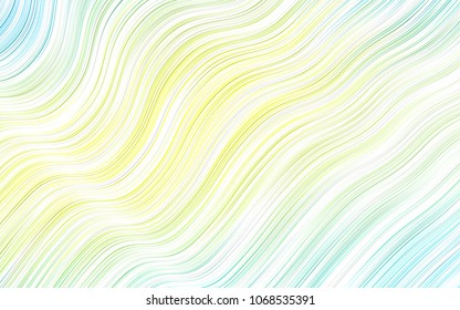 Light Blue, Yellow vector pattern with lava shapes. A completely new color illustration in marble style. Marble design for your web site.