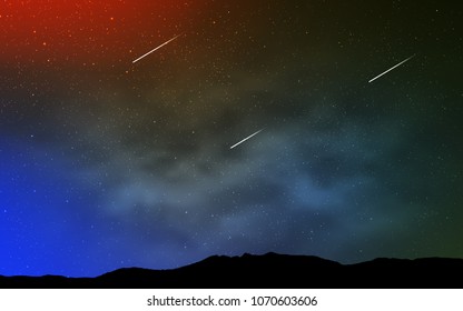 Light Blue, Yellow vector pattern with night sky stars. Modern abstract illustration with Big Dipper stars. Pattern for astronomy websites.