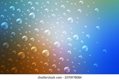 Light Blue, Yellow vector pattern with spheres. Beautiful colored illustration with blurred circles in nature style. Beautiful design for your business natural advert.