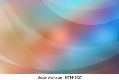 Light Blue, Yellow vector pattern with bent lines. Glitter abstract illustration with wry lines. New composition for your brand book.