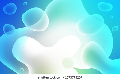 Light Blue, Yellow vector pattern with bubble shapes. A vague circumflex abstract illustration with gradient. A completely new template for your business design.