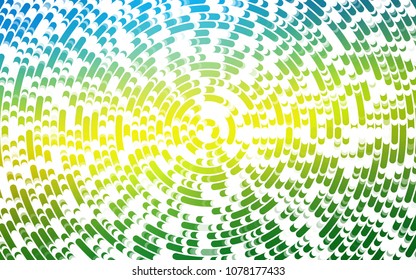 Light Blue, Yellow vector pattern with bubble shapes. Modern gradient abstract illustration with bandy lines. The best blurred design for your business.