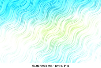 Light Blue, Yellow vector pattern with lamp shapes. Glitter abstract illustration with wry lines. A completely new marble design for your business.