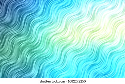 Light Blue, Yellow vector pattern with bubble shapes. Glitter abstract illustration with wry lines. The best blurred design for your business.