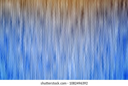Light Blue, Yellow vector pattern with bent ribbons. A vague circumflex abstract illustration with gradient. A completely new memphis design for your business.