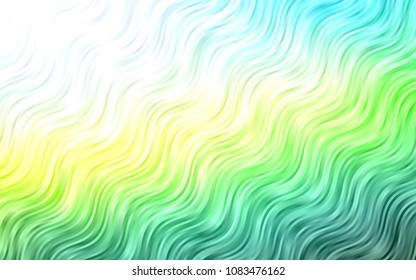 Light Blue, Yellow vector pattern with lava shapes. Colorful abstract illustration with gradient lines. The elegant pattern for brand book.