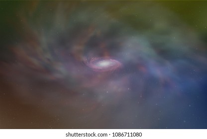 Light Blue, Yellow vector pattern with night sky stars. Glitter abstract illustration with colorful cosmic stars. Best design for your ad, poster, banner.