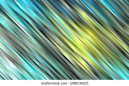 Light Blue, Yellow vector pattern with narrow lines. Shining colored illustration with narrow lines. Best design for your ad, poster, banner.