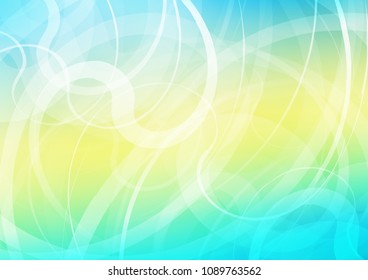 Light Blue, Yellow vector pattern with lava shapes. A sample with blurred bubble shapes. A completely new template for your business design.