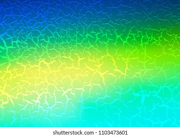 Light Blue, Yellow vector pattern with lava shapes. Shining illustration, which consist of blurred lines, circles. Pattern for your business design.