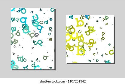 Light Blue, Yellow vector pattern for posters. Decorative design in abstract style with text box. New design for a poster, banner of your website.